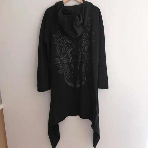 Killstar Lunar Wizard Long Asymmetric Cardigan Snake Serpent Celestial Unisex XS - Picture 4 of 17